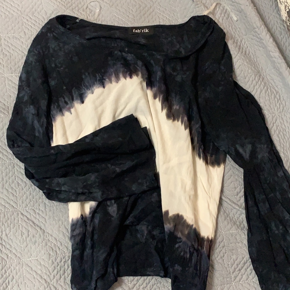 Navy blue and white shirt